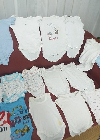 Beyaz Pamuklu Erkek Bebek Kısa Kollu Body - Görsel 12