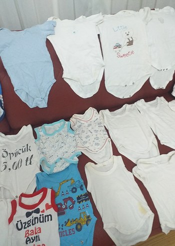 Beyaz Pamuklu Erkek Bebek Kısa Kollu Body - Görsel 13