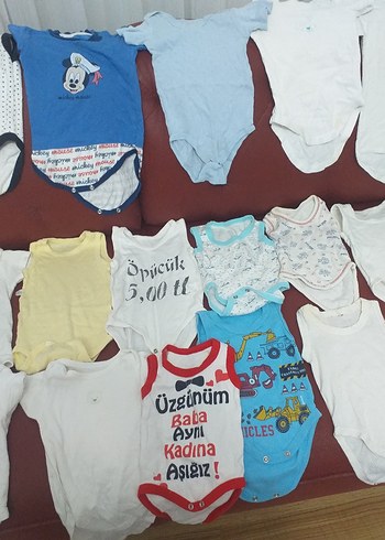 Beyaz Pamuklu Erkek Bebek Kısa Kollu Body - Görsel 7