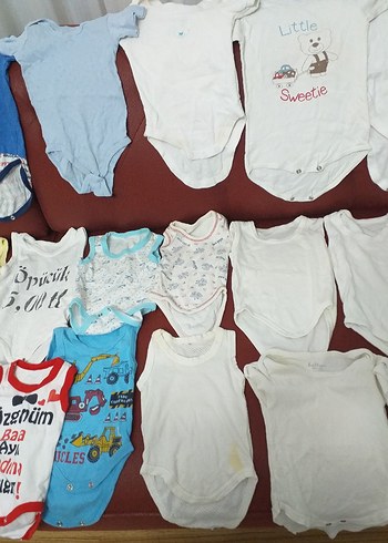 Beyaz Pamuklu Erkek Bebek Kısa Kollu Body - Görsel 5