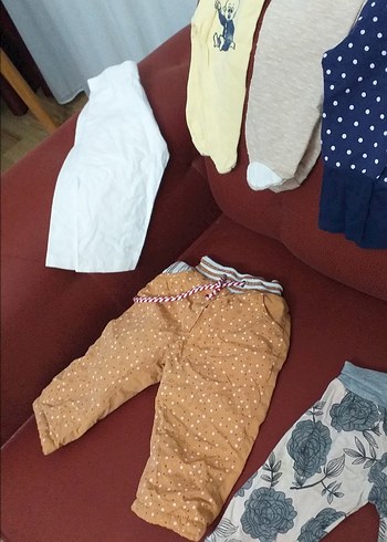 Kız Çocuk Düğmeli Kahverengi Pantolon
