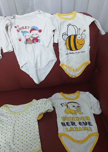 Gri Kolsuz Pamuklu Bebek Body - Görsel 7