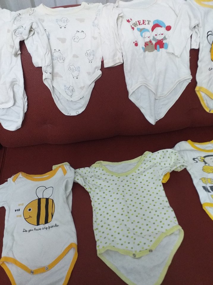 Gri Kolsuz Pamuklu Bebek Body - Görsel 3