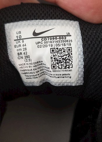 orjinal nike Siyah Kırmızı Bağcıklı Spor Ayakkabı - Görsel 4