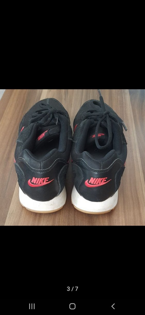 orjinal nike Siyah Kırmızı Bağcıklı Spor Ayakkabı - Görsel 3