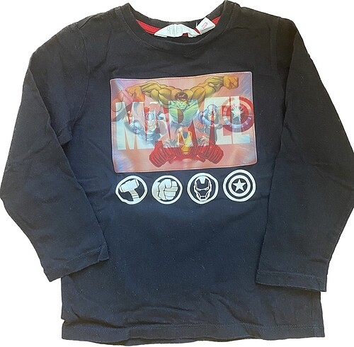 4 Yaş Beden H&M Kot ve Marvel Uzun Kollu Tshirt