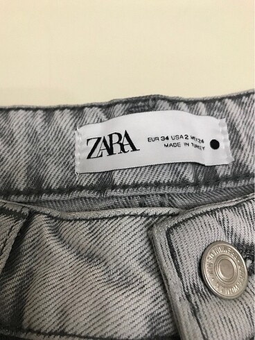34 Beden gri Renk Zara Kot Pantolon