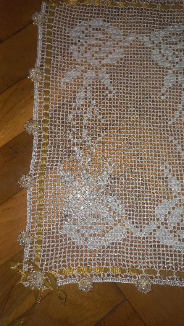El Yapımı Geleneksel Dantel Örtü - Görsel 3