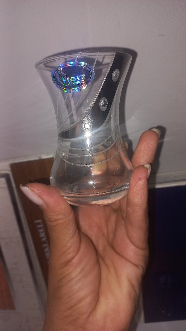 Gri Detaylı İnce Bel Bardak - Görsel 2