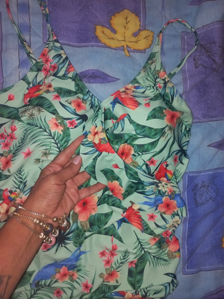 Bohem Desenli Drapeli Midi Mayo - Görsel 3