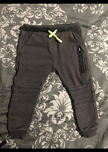 Gri Erkek Çocuk Fermuarlı Rahat Pantolon - Görsel 2