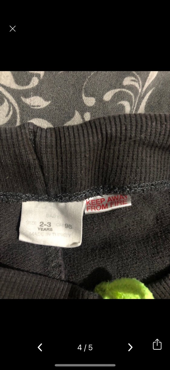 Gri Erkek Çocuk Fermuarlı Rahat Pantolon - Görsel 4