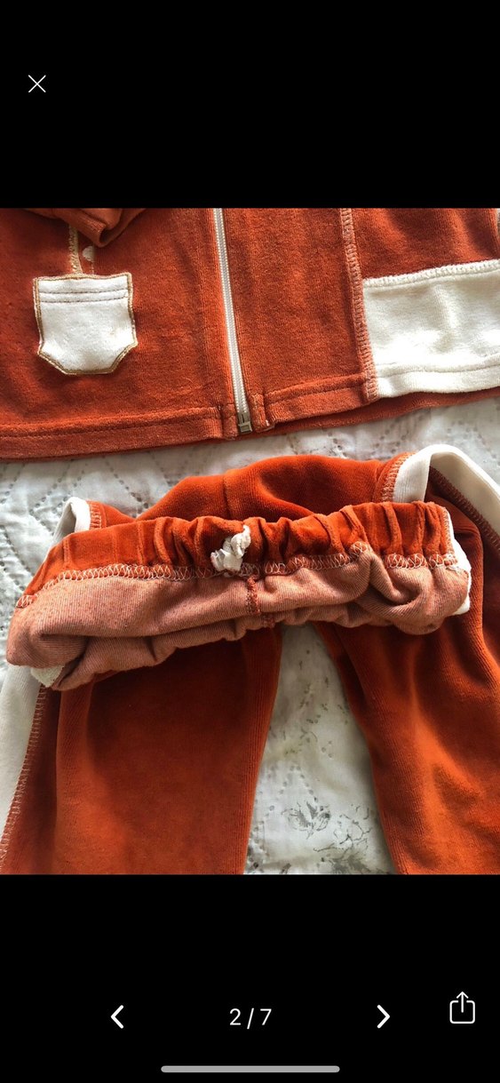 Turuncu Gri Kapüşonlu Fermuarlı Çocuk Takımı - Görsel 2