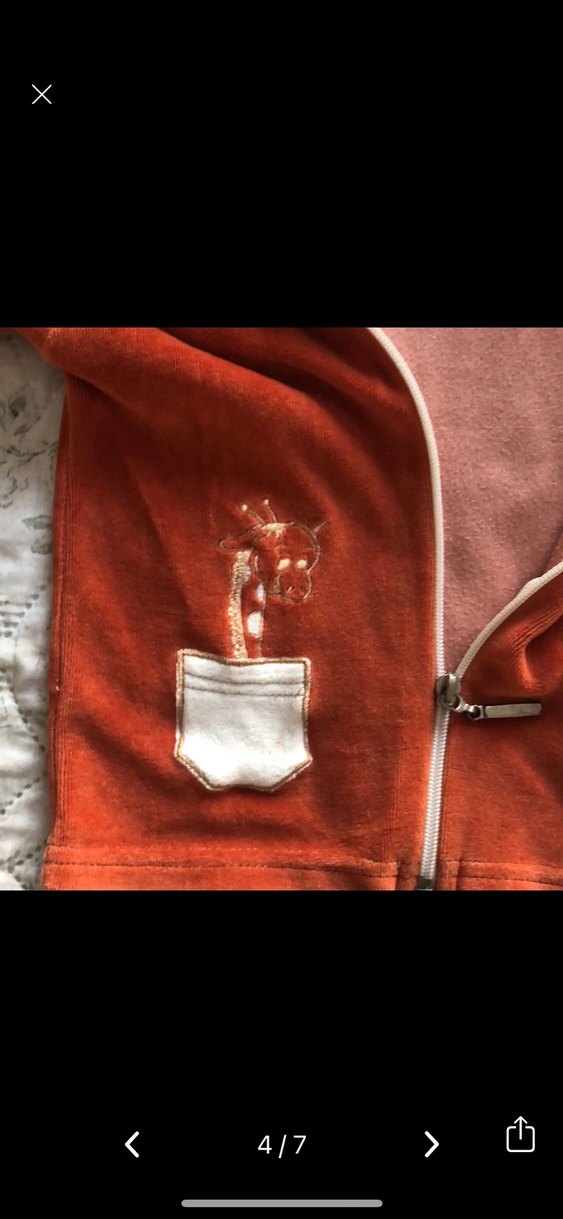 Turuncu Gri Kapüşonlu Fermuarlı Çocuk Takımı - Görsel 4