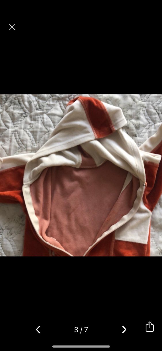 Turuncu Gri Kapüşonlu Fermuarlı Çocuk Takımı - Görsel 3