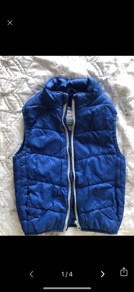 Mavi Fermuarlı bebek yelegi - Görsel 4