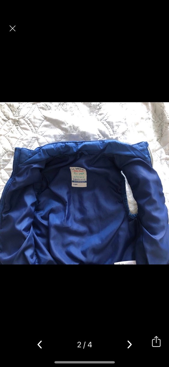 Mavi Fermuarlı bebek yelegi - Görsel 3