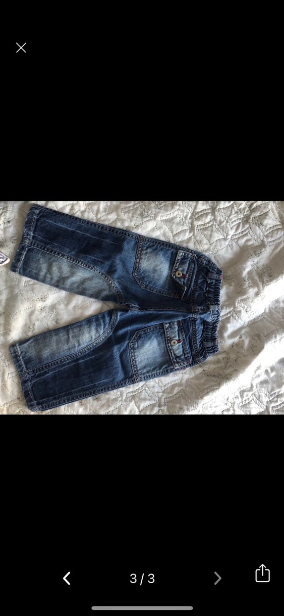 Erkek Çocuk Mavi Bol Kesim Kot Pantolon - Görsel 3