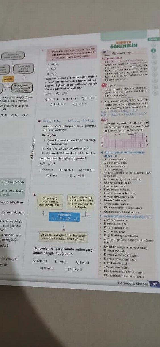 11. Sınıf Kimya Soru Bankası - Miray Yayınları - Görsel 2