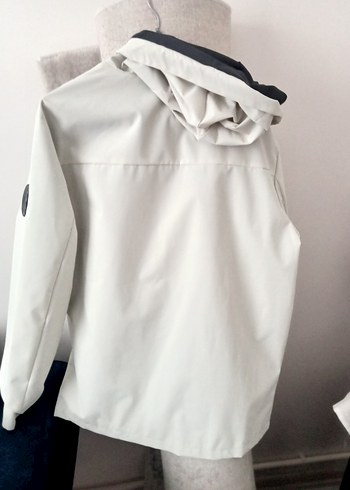 Diğer Beyaz Fermuarlı Erkek Street Wear Ceket