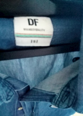 Erkek Mavi Denim Gömlek - Görsel 2