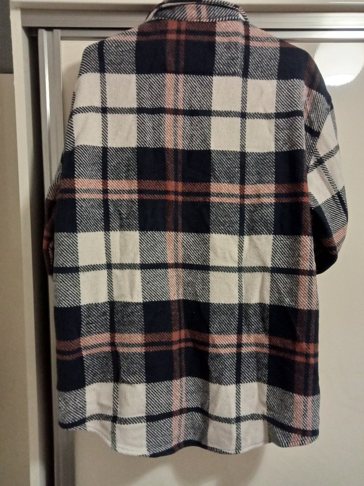 Düğmeli Ekoseli Uzun Kollu erkek gömle - Görsel 4