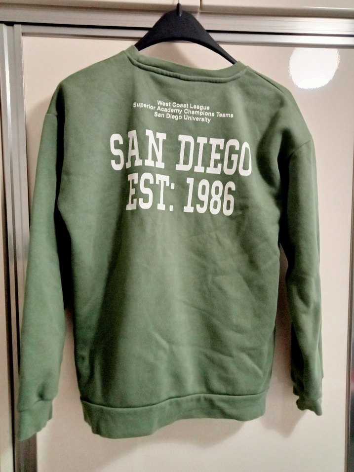 Yeşil Baskılı Kadın Sweatshirt erkek - Görsel 3