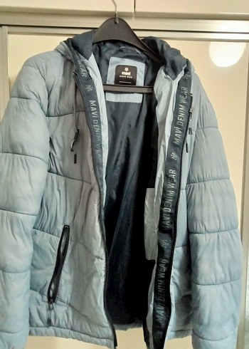 Gri Kapüşonlu Kadın Kışlık Mont erkek - Görsel 5