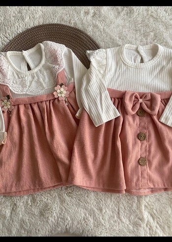 Dantel ve Nakış Detaylı Pembe Kız Elbisesi
