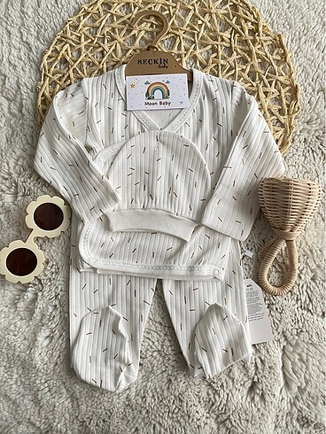 0 pamuk yenidoğan üçlü set