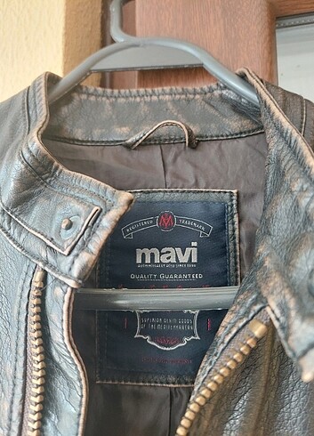 MAVİ JEANS DERİ ERKEK MONT