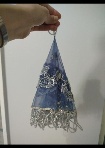 lacivert mendil el yapımı - Görsel 2