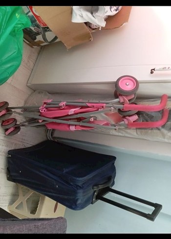 Pastel Pembe Bebek Arabası - Görsel 5