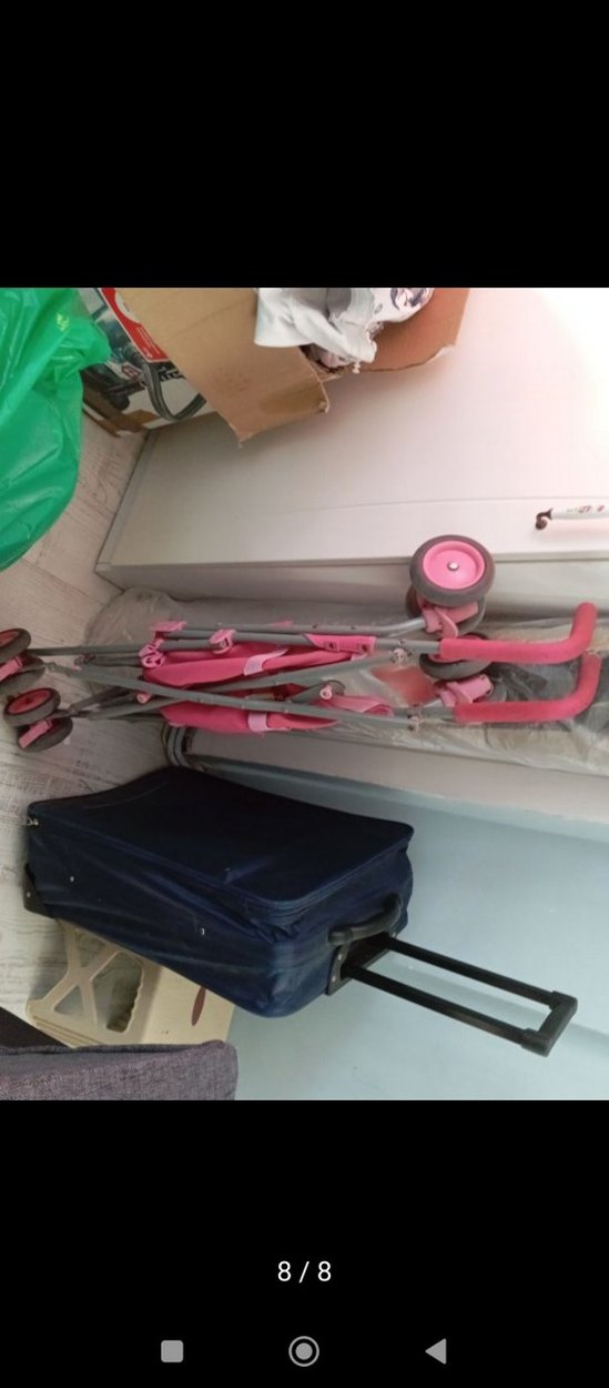 Pastel Pembe Bebek Arabası - Görsel 5