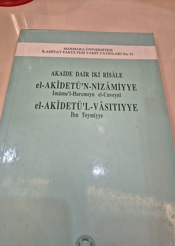 Akaide Dair İki Risale Akidetu N Nizamiyye Akidetu L Vasitiyye