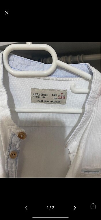 7 Yaş Beden Zara gömlek