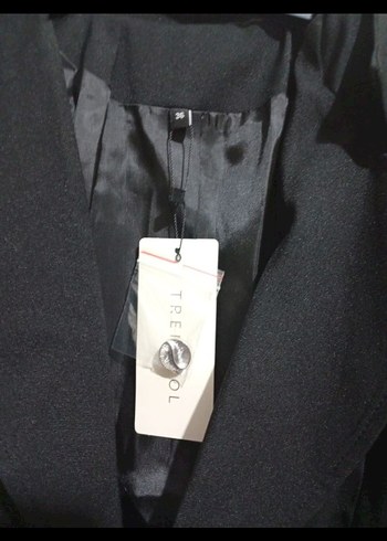 Düğmeli Siyah Kadın Blazer Ceket - Görsel 3