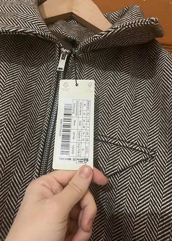 Gri Yün Fermuarlı Kadın Ceket - Görsel 3