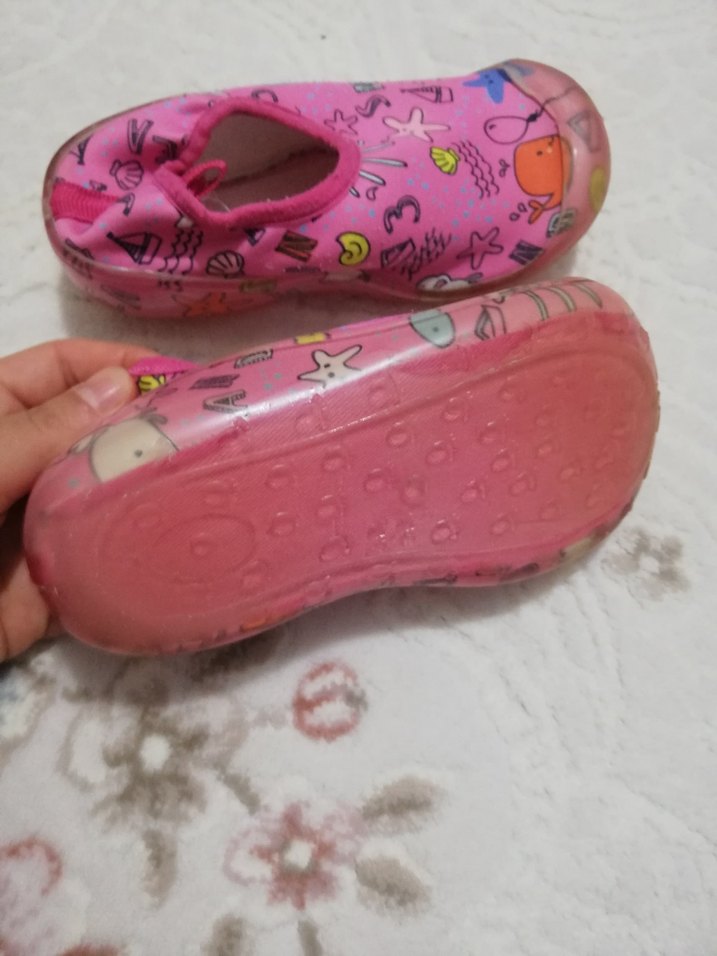 Kız Çocuk Pembe Renkli  Kaydırmaz ayakkabı - Görsel 2