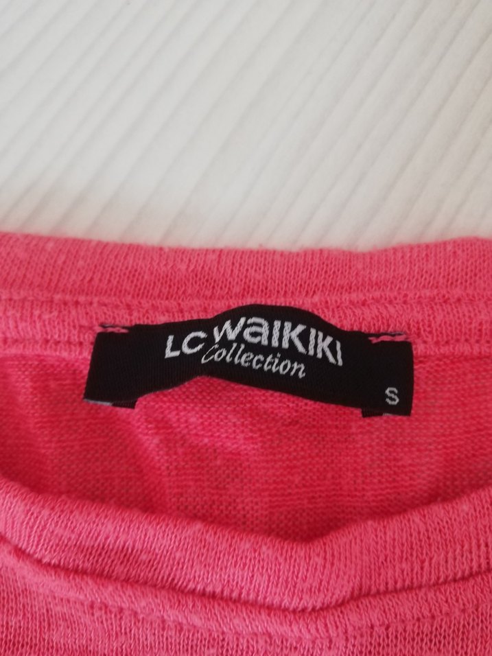 kadın Pembe Dantelli Bohem Tişört - Görsel 2