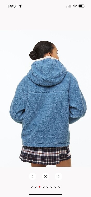xs Beden H&M mavi peluş ceket