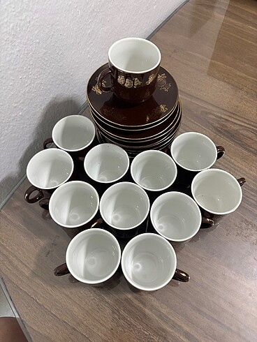 Vintage Kahverengi Fincan Takımları