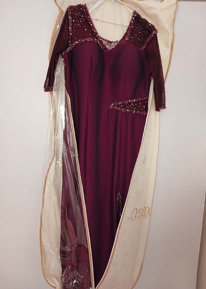 Abiye işlemeli elbise - Görsel 3