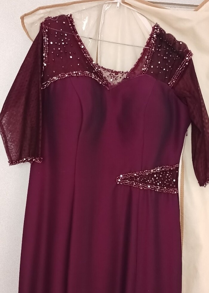 Abiye işlemeli elbise - Görsel 4