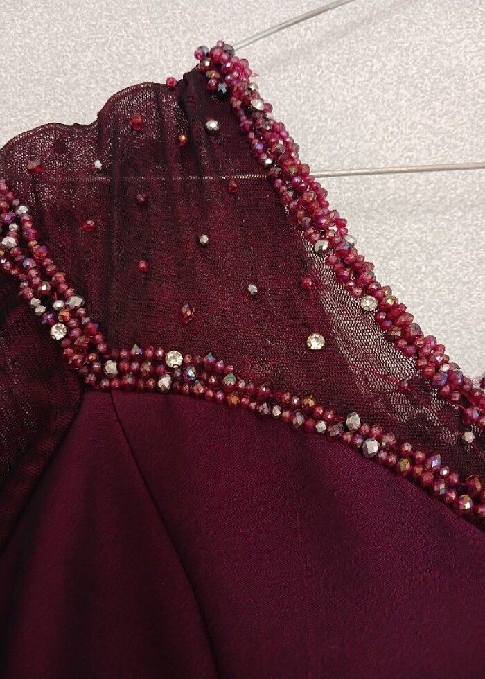 Abiye işlemeli elbise - Görsel 5