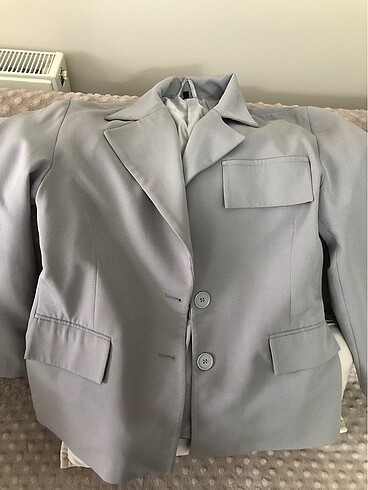 38 Beden Gri Astarlı Blazer Ceket