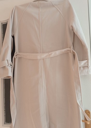 Bej Kadın Uzun Düğmeli kaban - Görsel 10