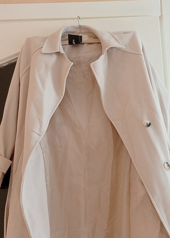 Bej Kadın Uzun Düğmeli kaban - Görsel 6