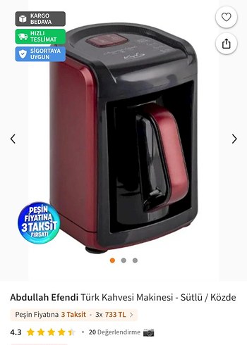 Abdullah efendi kahve makinesi sütü ve közde - Görsel 4