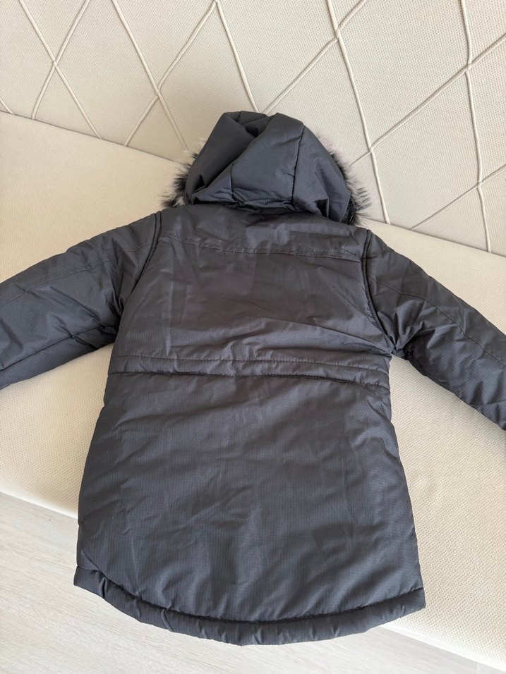 Erkek Çocuk Gri Kürklü mont - Görsel 3